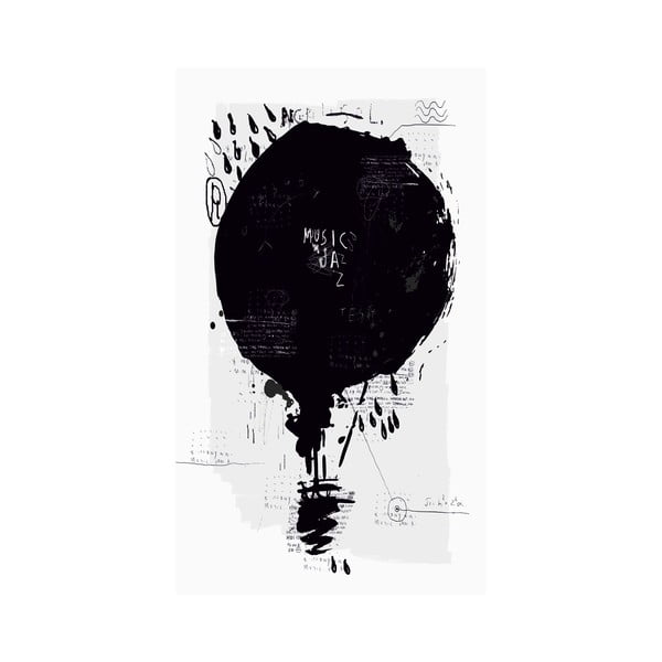 Black&White Baloon kép, 41 x 70 cm