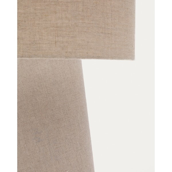 Szürkésbézs asztali lámpa textil búrával (magasság 35 cm) Algaida – Kave Home-image-3