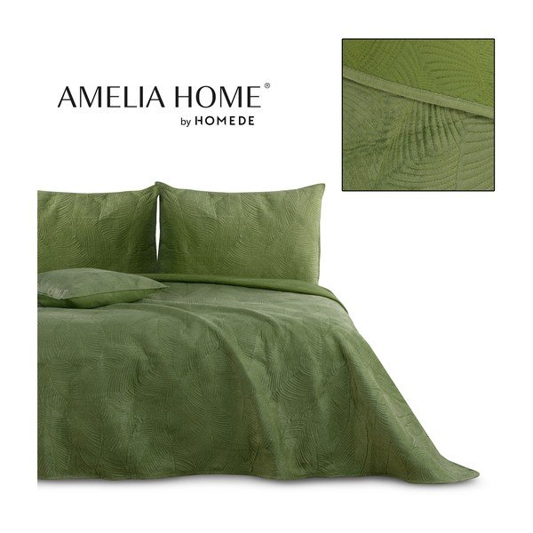 Zöld ágytakaró franciaágyra 240x260 cm Palsha – AmeliaHome-image-4