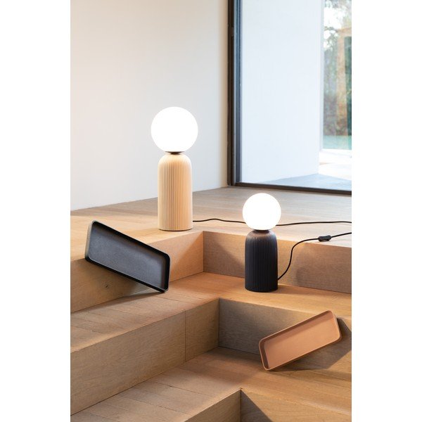 Kék kerámia asztali lámpa üveg búrával (magasság 38 cm) Dash – Zuiver-image-2