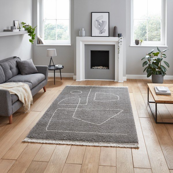 Boho szürke szőnyeg, 160 x 220 cm - Think Rugs-image-1