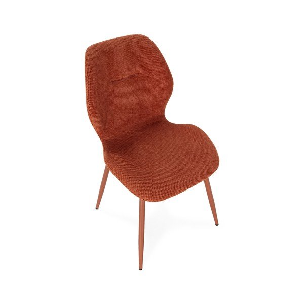 Terrakotta színű kárpitozott étkezőszék szett 4 db-os Ansu – Marckeric-image-3