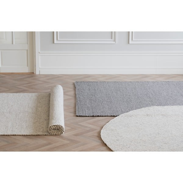 Világosszürke gyapjú szőnyeg 290x200 cm Auckland - Rowico-image-1