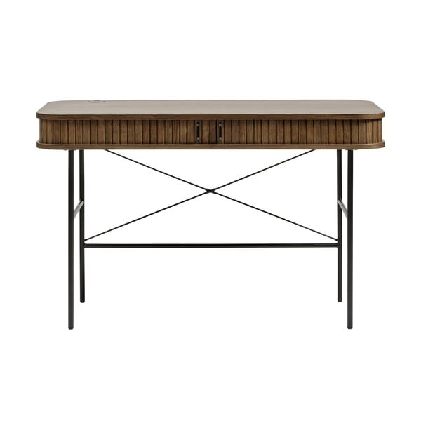 Íróasztal tölgyfa dekorral 60x120 cm Nola – Unique Furniture-image-4