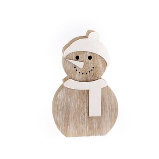 Hóember formájú fa dekoráció, magasság 14,2 cm - Dakls
