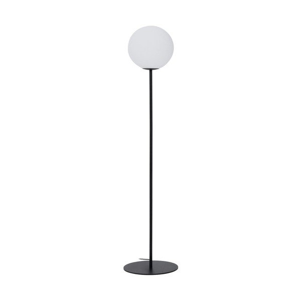 Fehér-fekete állólámpa üveg búrával (magasság 165 cm) Brisia – Kave Home