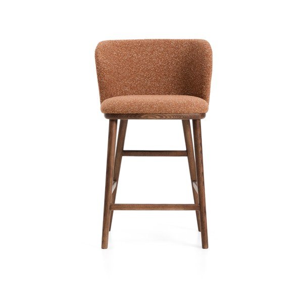 Terrakotta színű kárpitozott bárszék (ülésmagasság 65 cm) Ciselia – Kave Home-image-4
