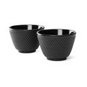 Jang 2 db fekete öntöttvas teásbögre, ⌀ 7,8 cm - Bredemeijer