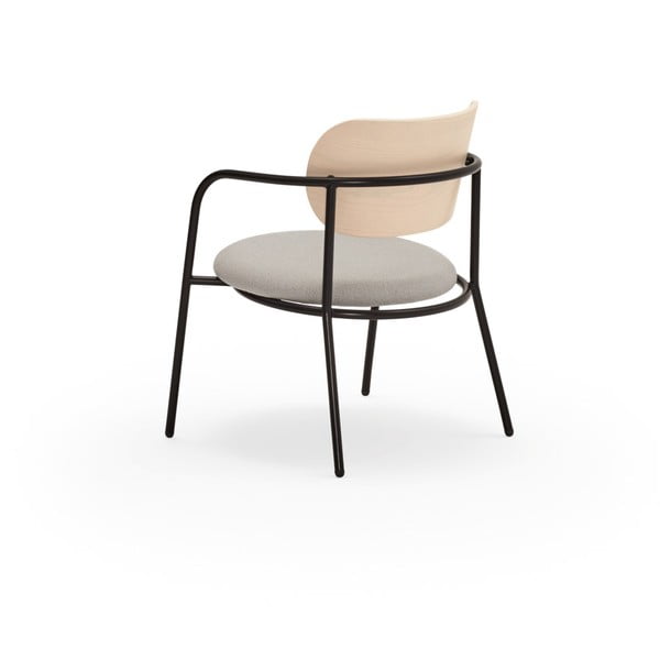 Világosszürke fotel kőrisfa dekorral Eclipse - Teulat-image-3