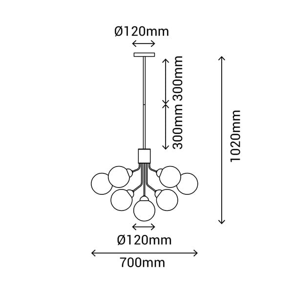 Musa fekete-fehér függőlámpa, magasság 102 cm - SULION-image-3