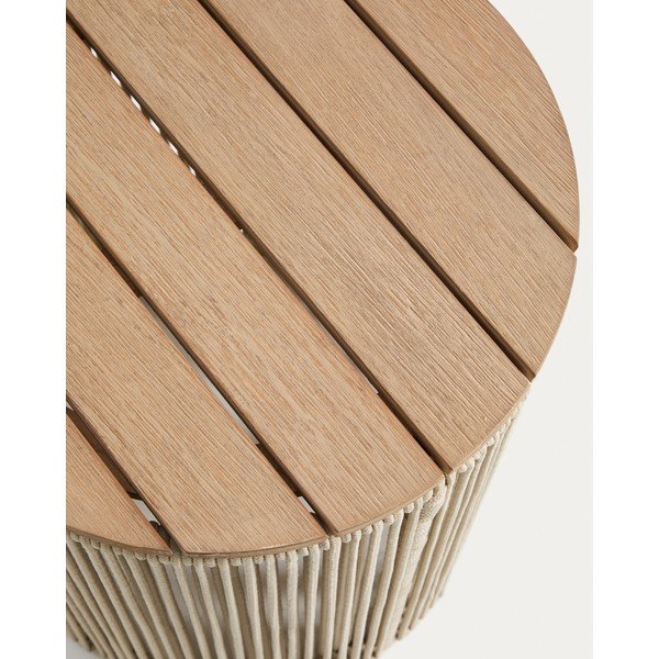 Kerek kerti kisasztal akácfa asztallappal ø 40 cm Dandara – Kave Home-image-4