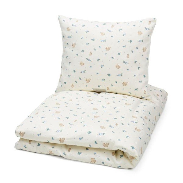 Krémszínű bio pamut gyerek ágyneműhuzat babaágyhoz 100x140 cm Blueberries – Cam Cam Copenhagen