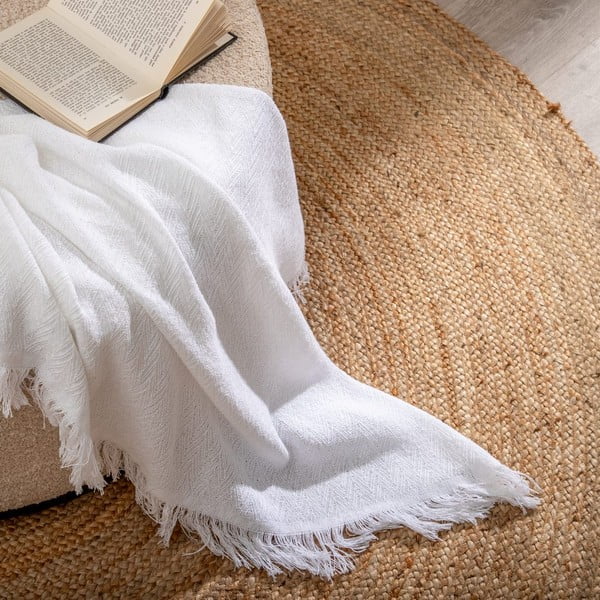 Fehér újrahasznosított pamut ágytakaró 260x280 cm Spike – Ixia-image-1