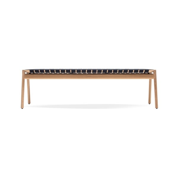 Fekete-natúr színű pad Klupa - Gazzda-image-2