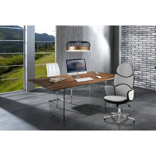 Étkezőasztal tölgyfa dekoros asztallappal 180x90 cm Float – Tomasucci-image-2