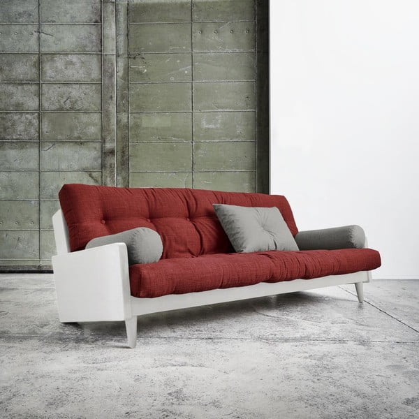 Indie White/Passion Red/Granite Grey kihúzható kanapé - Karup
