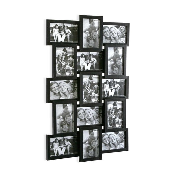 Fekete képkeret 15 képre, képek mérete 10 x 15 - Versa