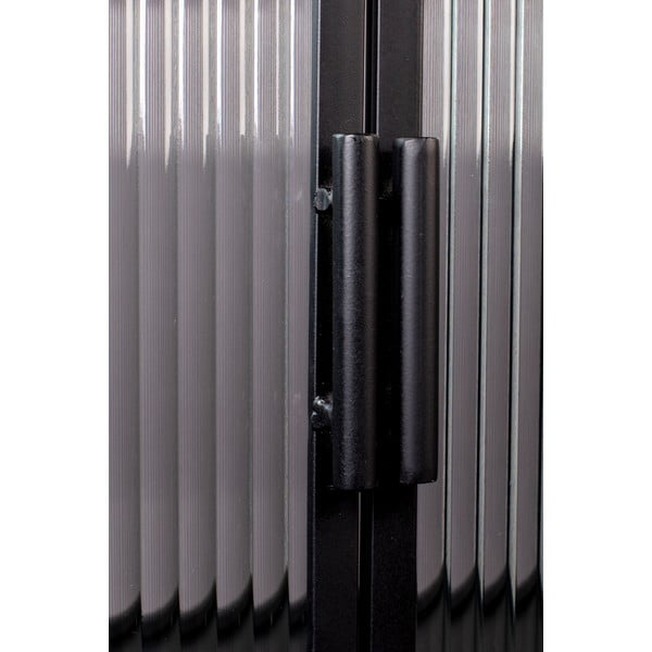 Fekete fém tálalószekrény 60x90 cm Boli – Dutchbone-image-3