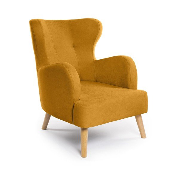 Mustársárga füles fotel Noemye – Bonami Selection