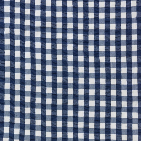 Fehér-sötétkék egyszemélyes krepp ágyneműhuzat 140x200 cm Bæk&Bølge – JUNA-image-4