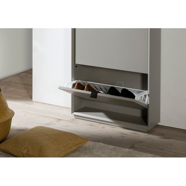 Luka szürke cipőtartó szekrény 4 fiókkal - Marckeric-image-4