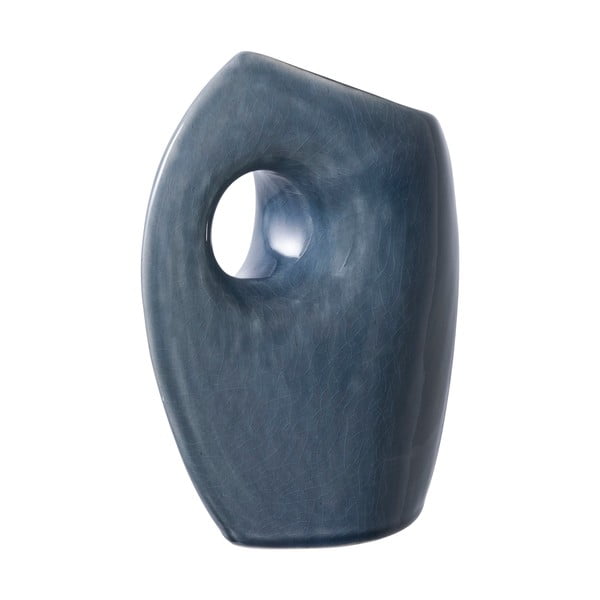 Sötétkék kerámia váza (magasság 18 cm) – House Nordic-image-4