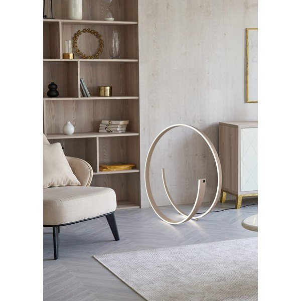 Szürke LED állólámpa hangvezérléssel-mobil alkalmazás vezérléssel, fém búrával (magasság 75 cm) Cinardi – CINQUE-image-1