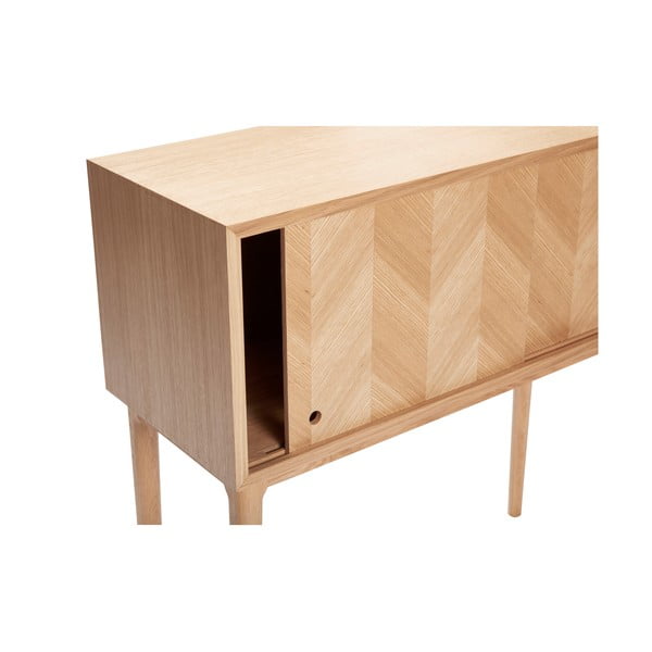 Herringbone tölgyfa komód, magasság 90 cm - Hübsch-image-2