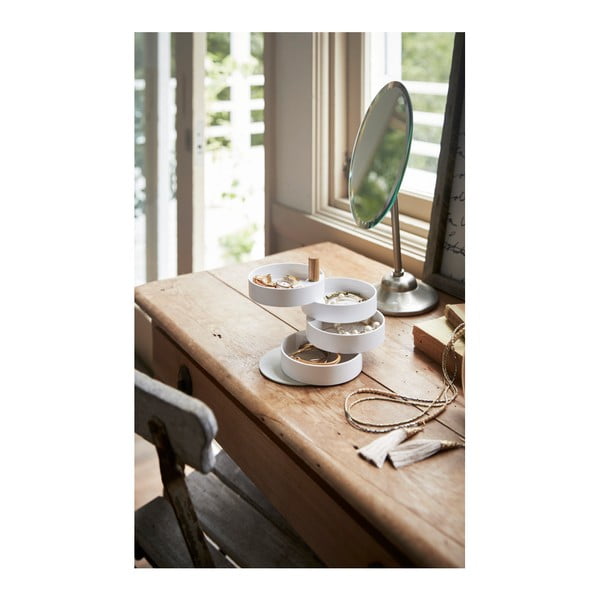 Tosca fehér ékszerdoboz bükkfa részletekkel - YAMAZAKI-image-2