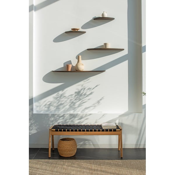 Barna tölgyfa fali polc 100 cm Mu – Gazzda-image-4