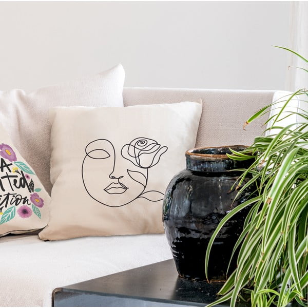 Rose pamut díszpárna, 45 x 45 cm - Butter Kings-image-1