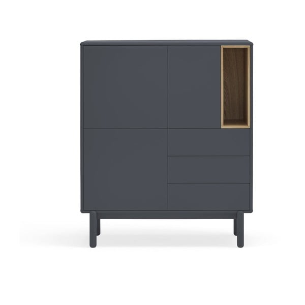 Sötétszürke magas komód 100x120 cm Corvo - Teulat