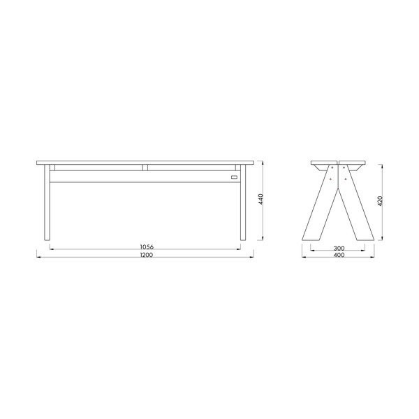 Kék tömörfa kerti pad Navo – noo.ma-image-3