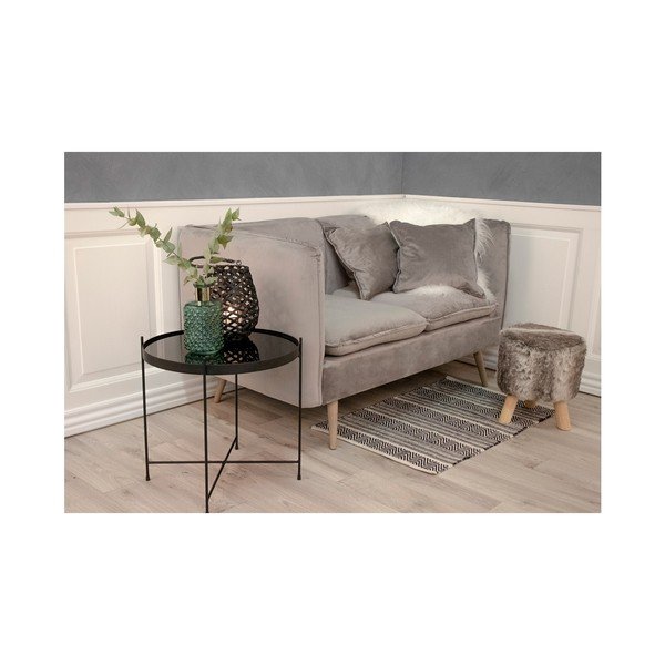 Venezia fekete dohányzóasztal, ø 48 cm - House Nordic-image-2