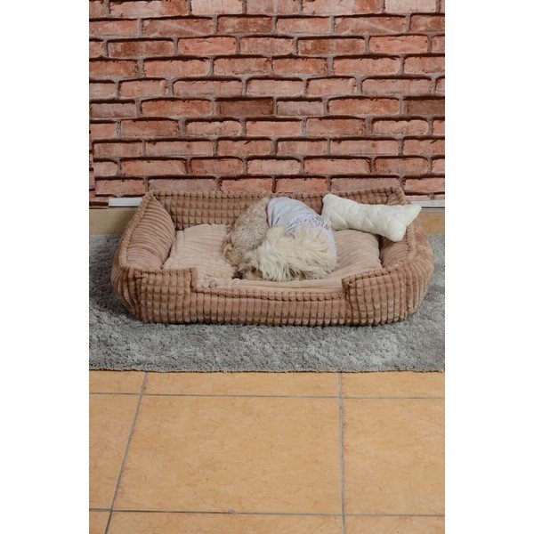 Bézs plüss fekhely Nest - Lydia&Co-image-2