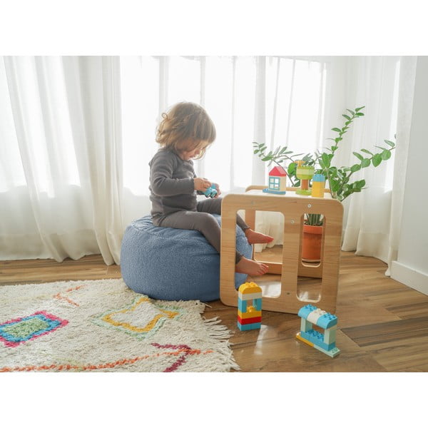 Szürke buklé gyerek puff Blue – Really Nice Things-image-1