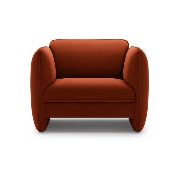 Téglavörös bársony fotel Georgia – Micadoni -image-2
