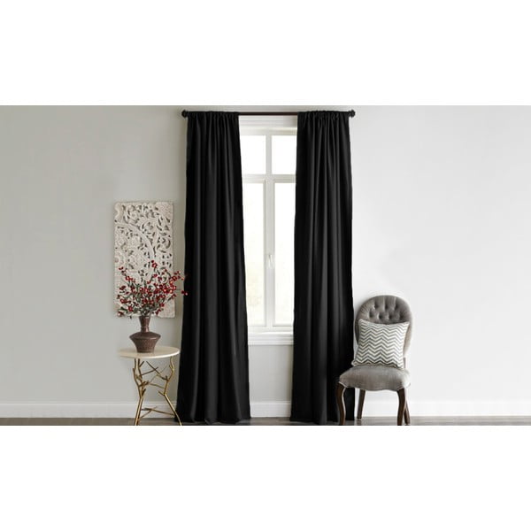 Blackout Curtain fekete sötétítő függöny, 140 x 240 cm - Home De Bleu