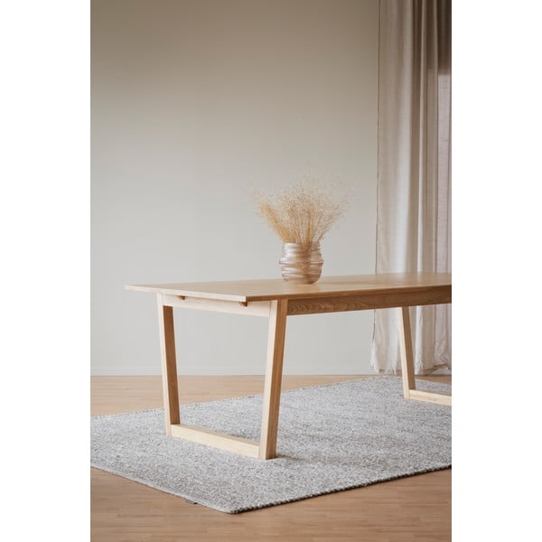 Colonsay natúr színű étkezőasztal tölgyfa dekorral, 215 x 96 cm - Rowico-image-2