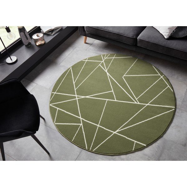 Velvet zöld kerek szőnyeg, ø 140 cm - Ragami-image-1