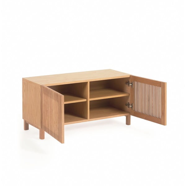 Natúr színű ülőkés cipőtartó tölgyfa dekorral Beyla – Kave Home-image-2