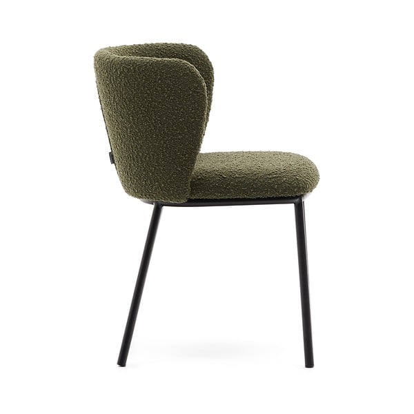 Zöld kárpitozott étkezőfotel Ciselia – Kave Home-image-2