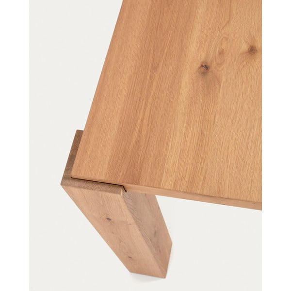 Natúr színű étkezőasztal tölgyfa dekorral 110x220 cm Deyanira – Kave Home-image-4