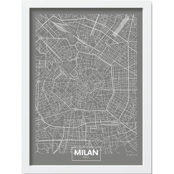 Keretezett poszter 40x55 cm Milan – Wallity
