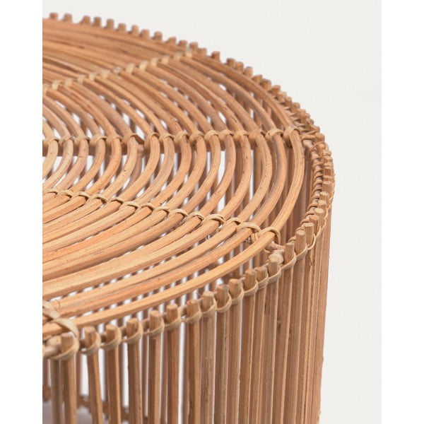 Natúr színű rattan kerek dohányzóasztal szett 2 db-os ø 66 cm Elmima – Kave Home-image-3