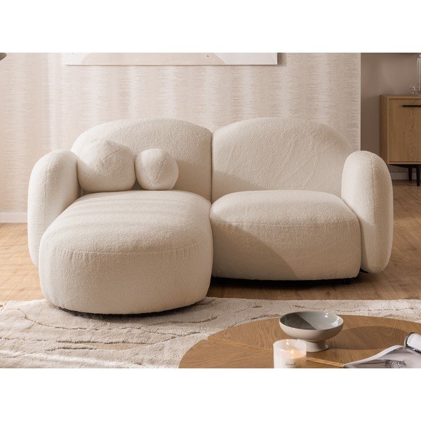 Világosbarna buklé sarokkanapé (bal oldali-heverő résszel) Orbit – Ropez-image-1