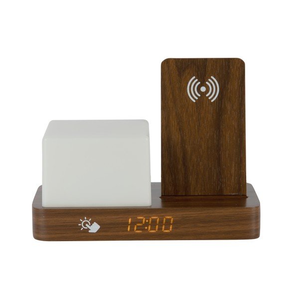Digitális-asztali ébresztőóra vezeték nélküli töltővel Retro LED Night Light – Karlsson-image-3