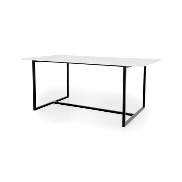 Mello fehér étkezőasztal fekete fém lábakkal - Tenzo-image-1