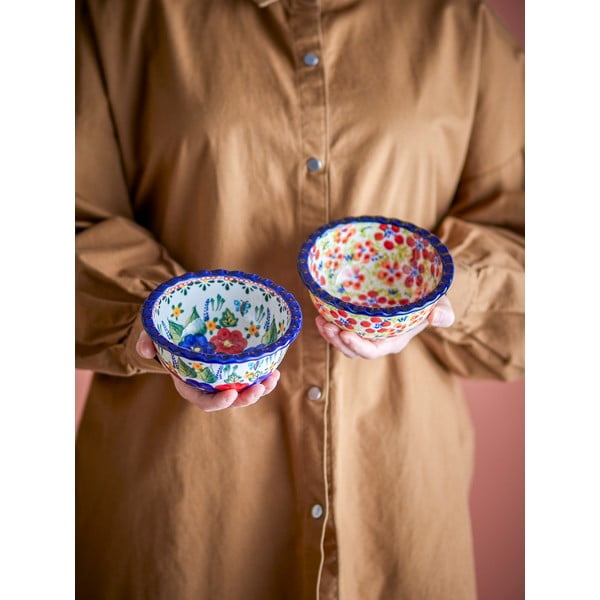 Kőedény szervírozó tálka szett 2 db-os 380 ml Florist – Bloomingville-image-1