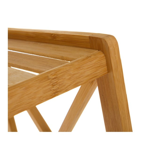 Natúr színű bambusz fürdőszobai polcos állvány 33x119 cm – Casa Selección-image-2
